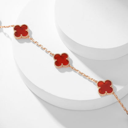 [Elite]CLOVER 10 MOTIFS CARNELIAN NECKLACE