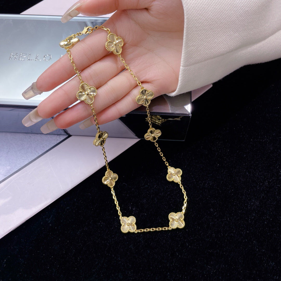 [Elite]CLOVER 10 MOTIFS LASER NECKLACE