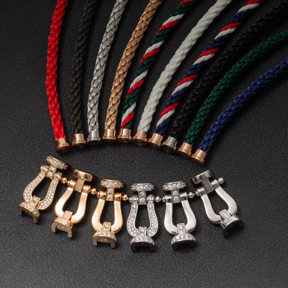 [Elite]FORCE LARGE HORSESHOE FULL DIAMOND BRACELET SILVER
