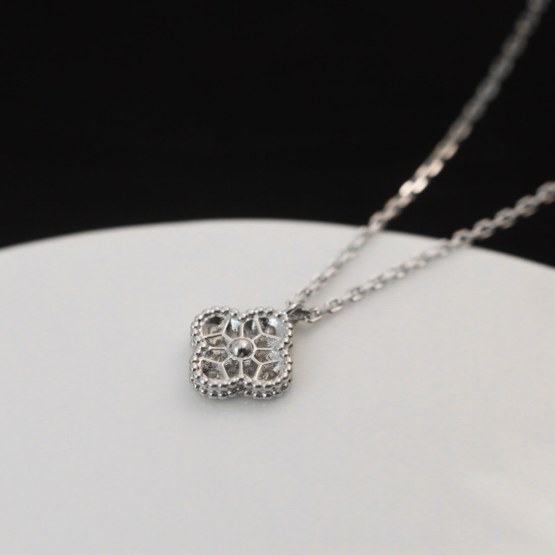 [Elite]CLOVER MINI 9.5MM PENDANT DIAMOND NECKLACE