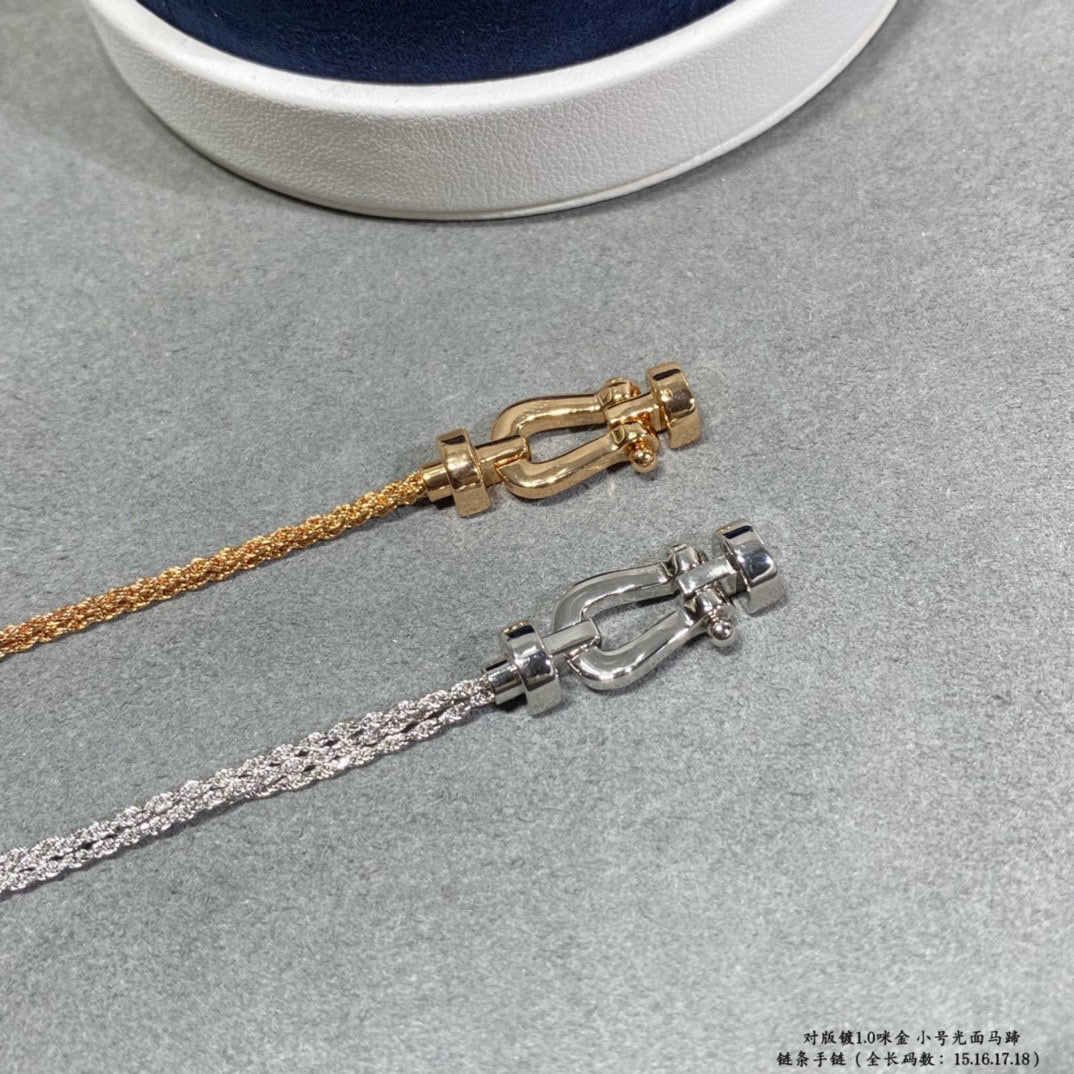 [Elite]FORCE SMALL HORSESHOE  DIAMOND CHAIN ROPE BRACELET