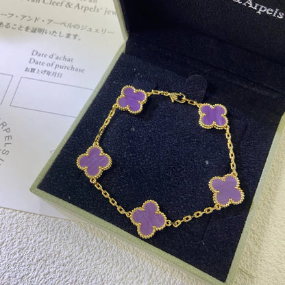 [Elite] CLOVER 5 MOTIF VIOLET BRACELET COLLECTION