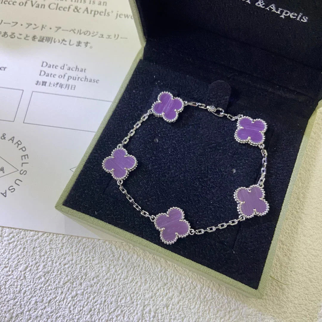 [Elite] CLOVER 5 MOTIF VIOLET BRACELET COLLECTION