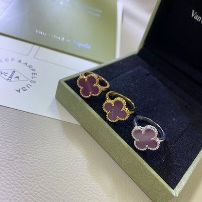 [Elite]CLOVER  PURPLE VIOLET RING