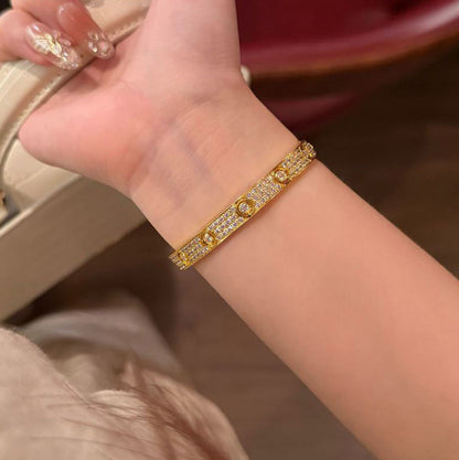 [Elite]LOVE BRACELET 6.1MM DIAMOND-PAVED 10 BIG DIAMONDS