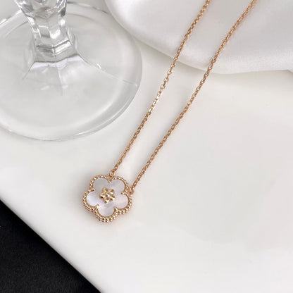[Elite]LUCKY  WHITE MOP  PLUM BLOSSOM NECKLACE