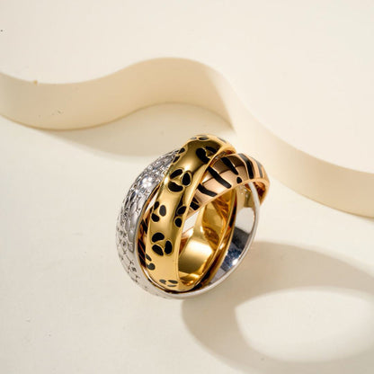 [Elite]TRINITY  RING LEOPARD PRINT