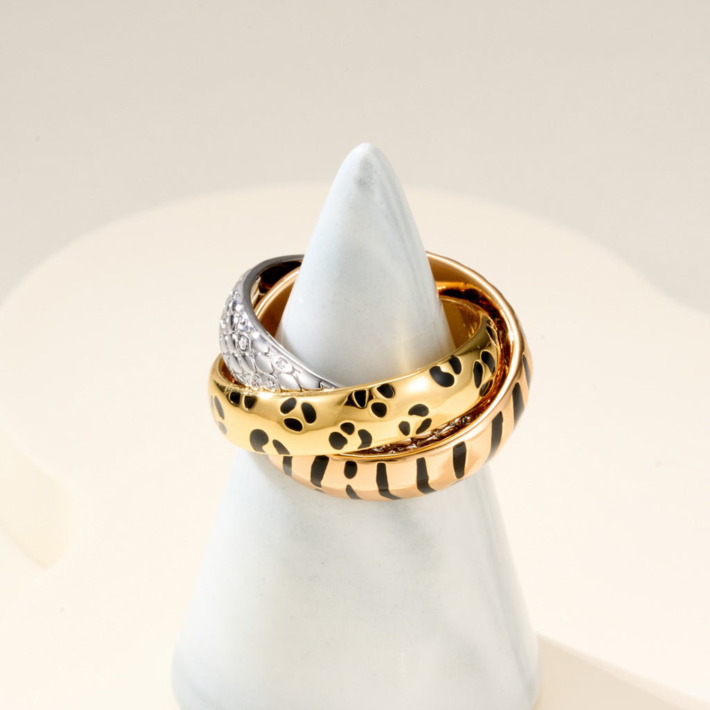[Elite]TRINITY  RING LEOPARD PRINT