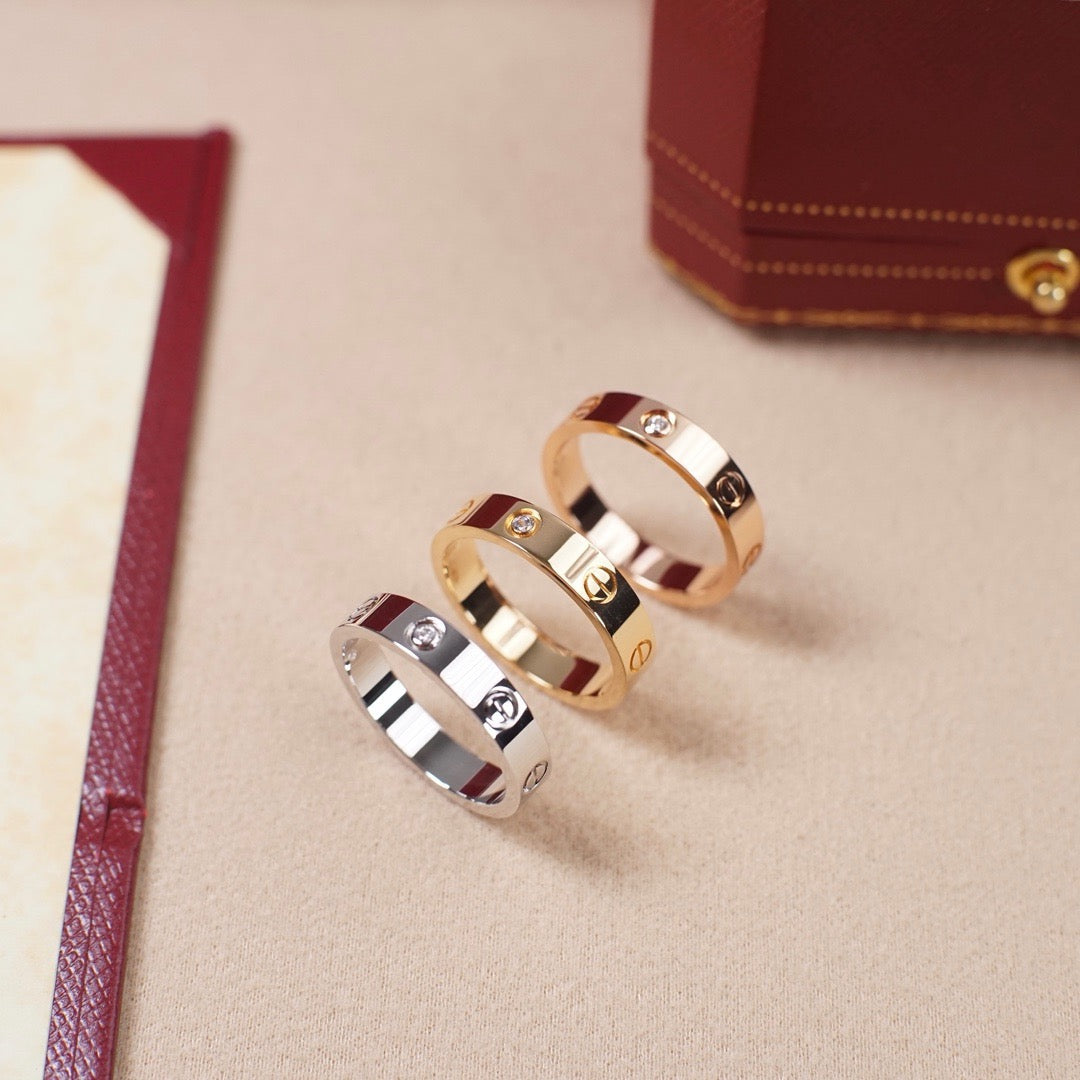[Elite]LOVE 4MM 1 DIAMOND RING