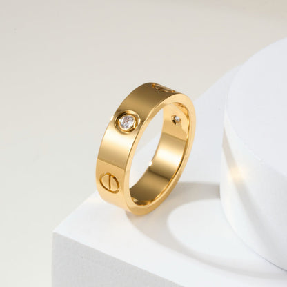 [Elite]LOVE 4MM 1 DIAMOND RING