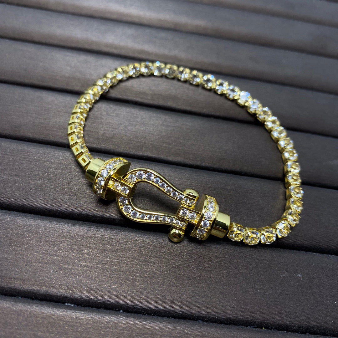 [Elite]FORCE  HORSESHOE  DIAMOND TENNIS BRACELET