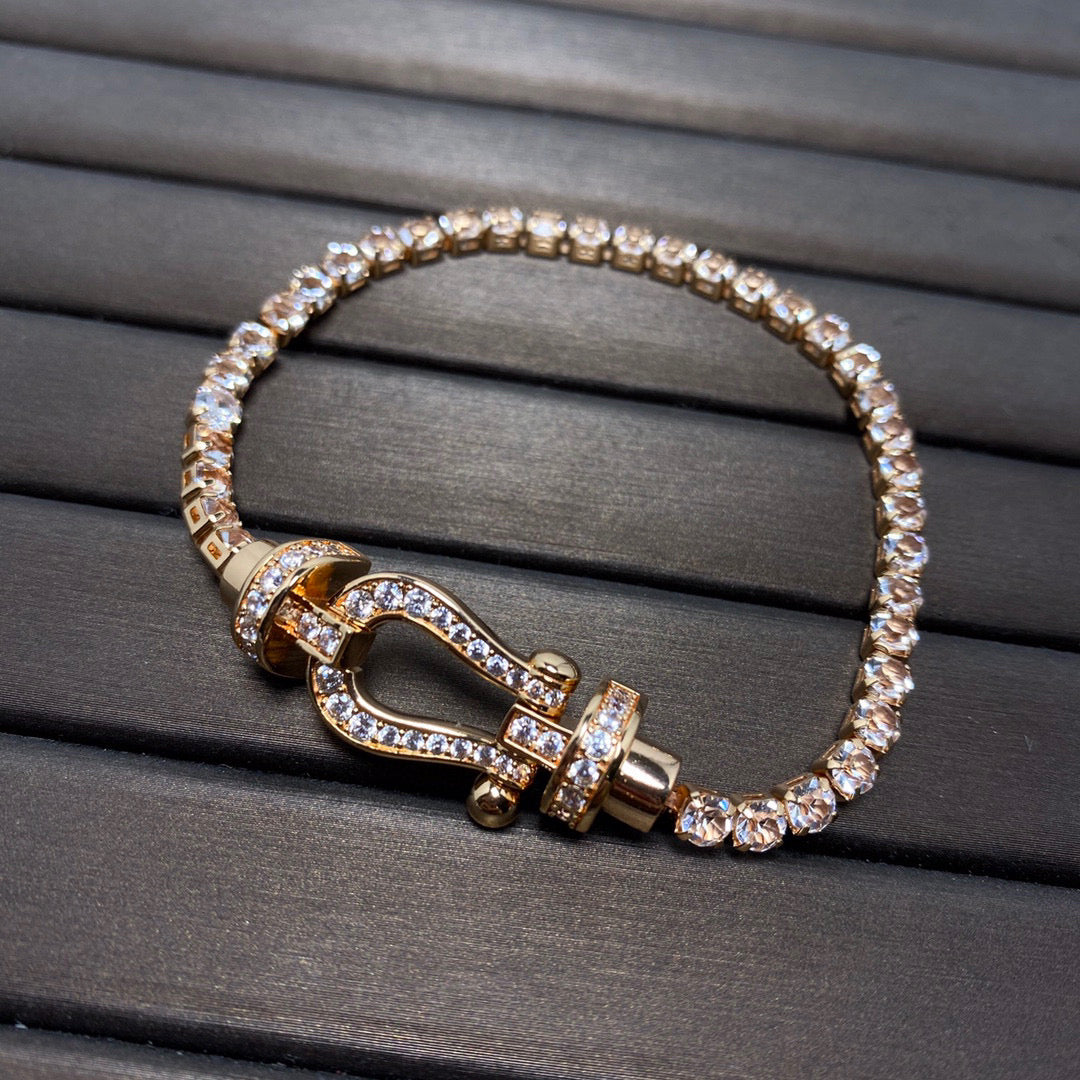 [Elite]FORCE  HORSESHOE  DIAMOND TENNIS BRACELET