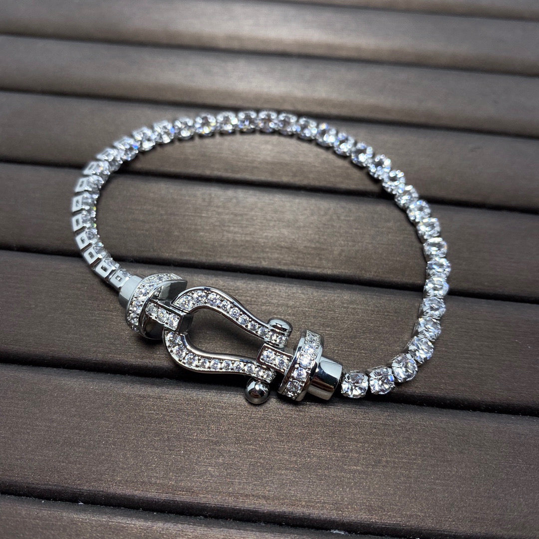 [Elite]FORCE  HORSESHOE  DIAMOND TENNIS BRACELET