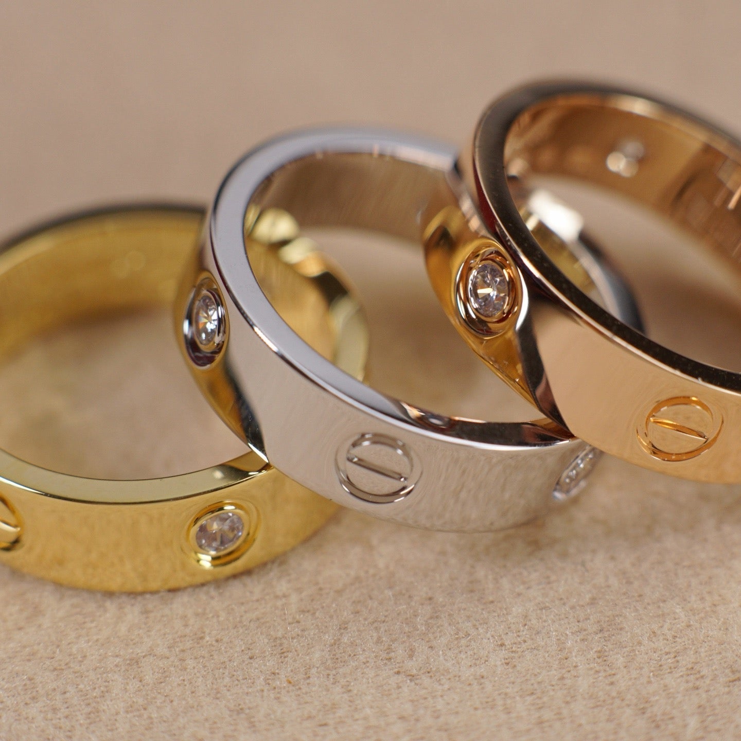 [Elite]LOVE 5.5MM 3 DIAMOND RING