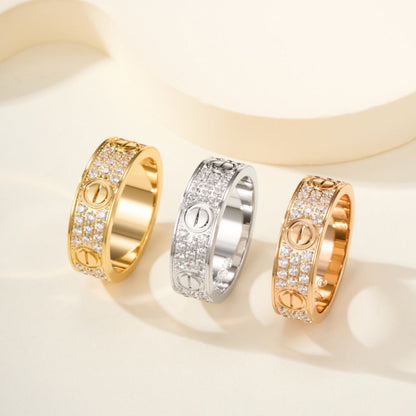 [Elite]LOVE RING 5.5MM DIAMONDS PAVED