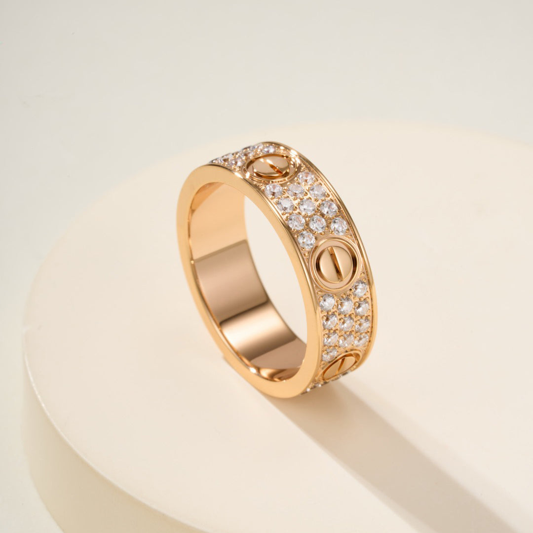 [Elite]LOVE RING 5.5MM DIAMONDS PAVED