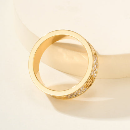 [Elite]LOVE RING 5.5MM DIAMONDS PAVED
