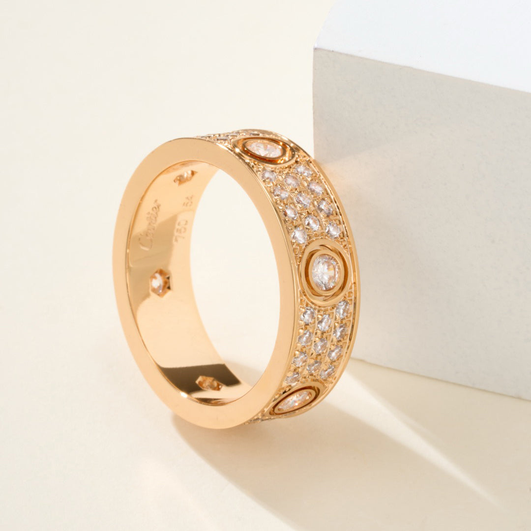 [Elite]LOVE 5.5MM FULL-PAVE 6-DIAMOND RING