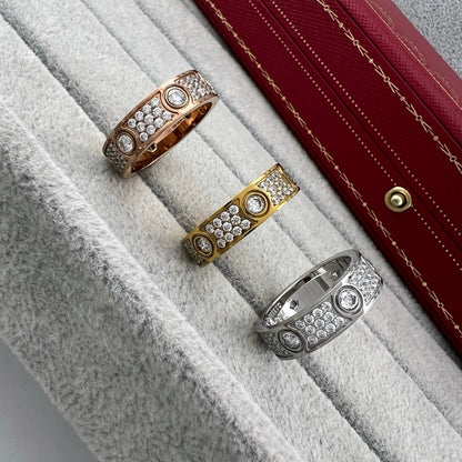[Elite]LOVE 5.5MM FULL-PAVE 6-DIAMOND RING