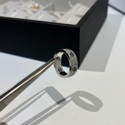 [Elite]LOVE RING 5.5MM DIAMONDS PAVED CERAMIC
