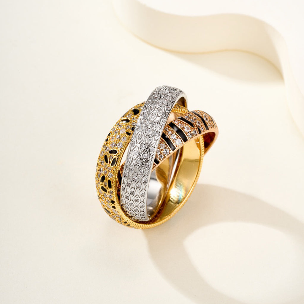 [Elite]TRINITY  RING LEOPARD PRINT