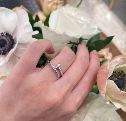 [Elite]JUSTE 1.8MM HALF DIAMOND RING