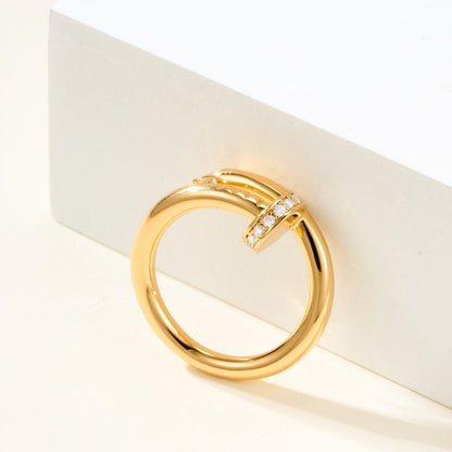 [Elite]JUSTE RING 2.6MM HALF DIAMOND
