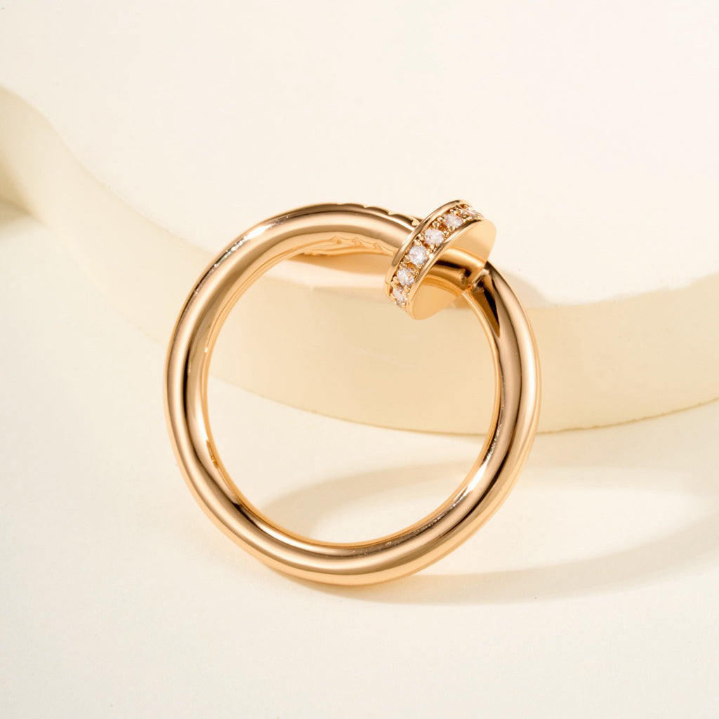 [Elite]JUSTE RING 2.6MM HALF DIAMOND