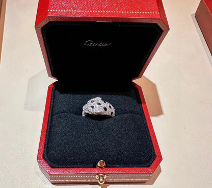 [Elite]PANTHERE SPOTTED FULL DIAMOND MEDIUM RING
