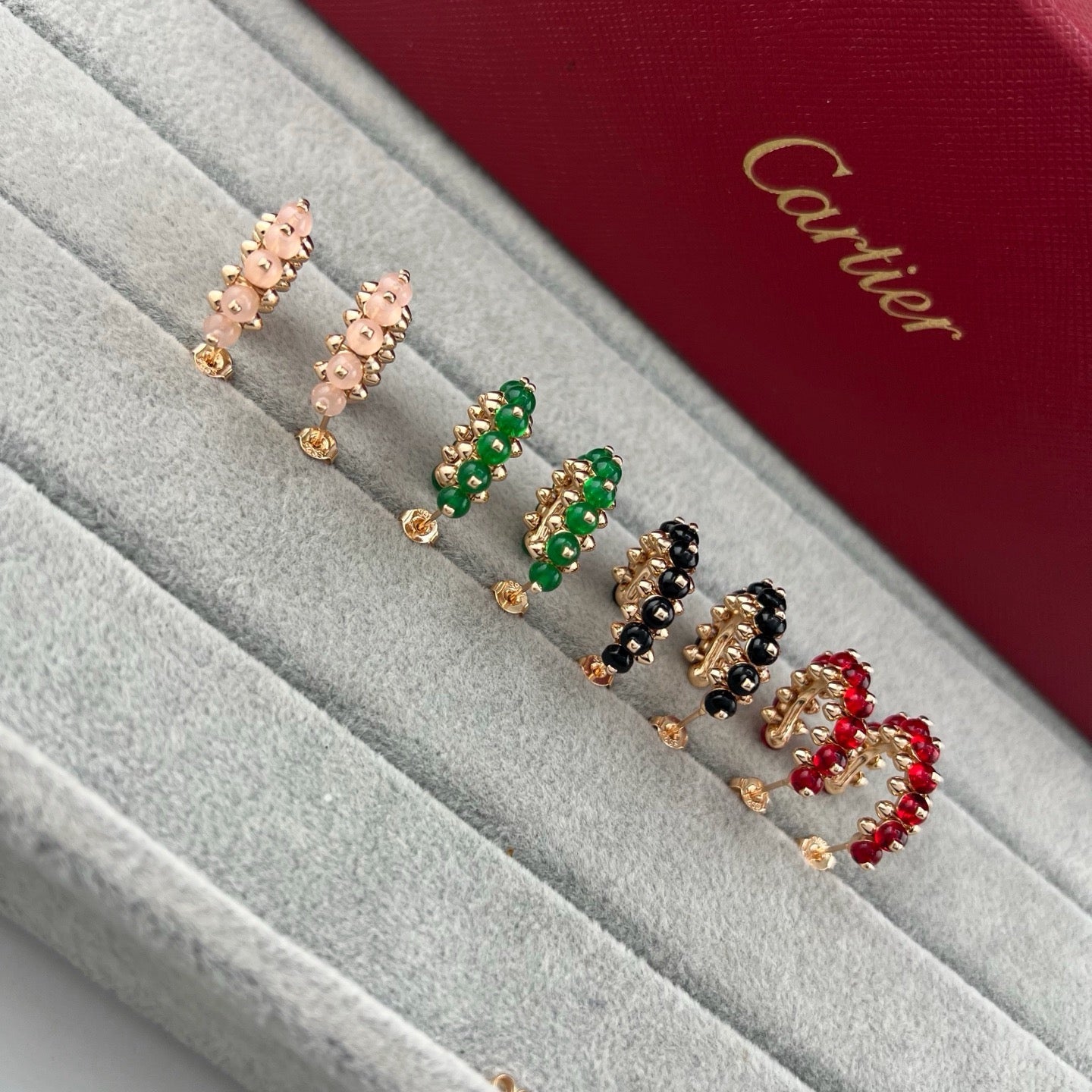 [Elite]CLASH 7.9MM AGATE CHALCEDONY EARRINGS