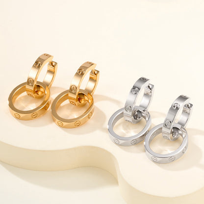 [Elite]LOVE 3.3MM DANGLE EARRINGS
