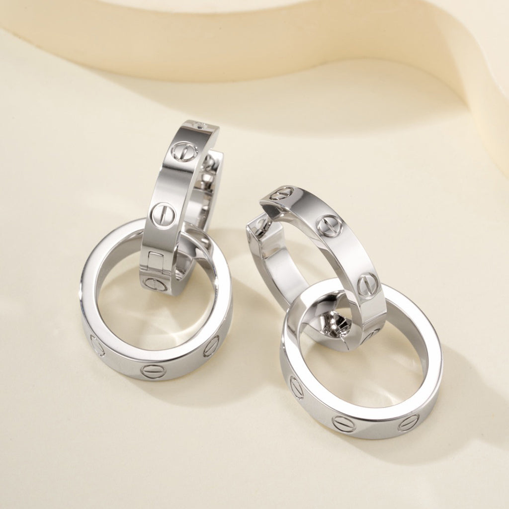 [Elite]LOVE 3.3MM DANGLE EARRINGS
