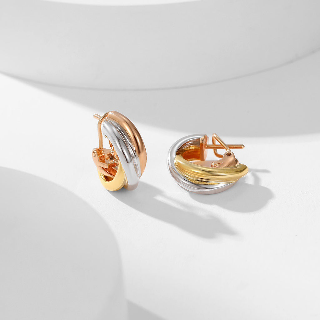 [Elite]TRINITY ON DIAMOND CLASSIC EARRINGS