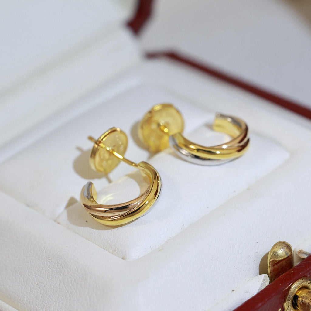 [Elite]TRINITY ON DIAMOND MINI EARRINGS
