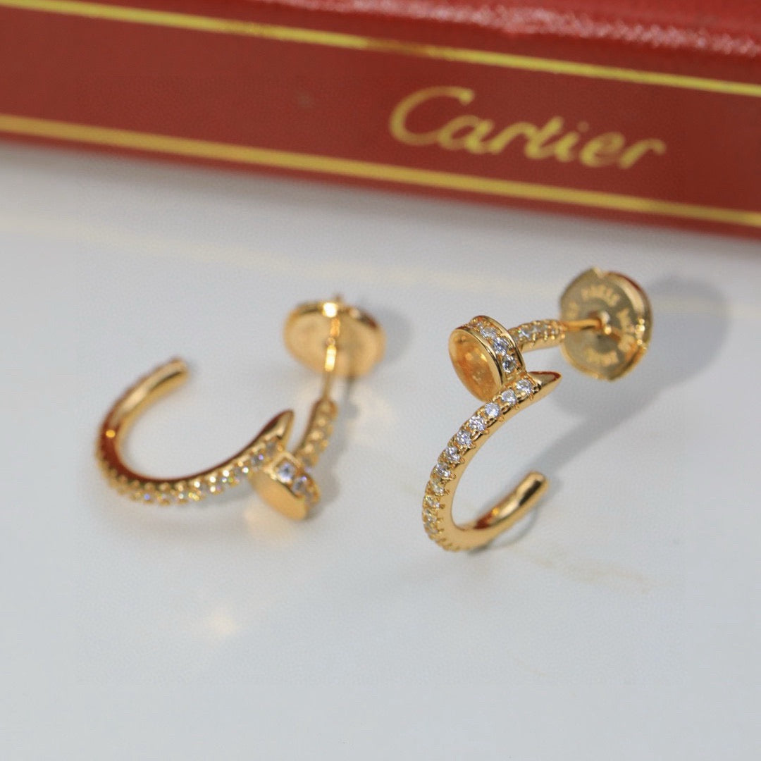 [Elite]JUSTE FULL DIAMOND DOUBLE EARRINGS