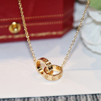 [Elite]LOVE DOUBLE RING NECKLACE