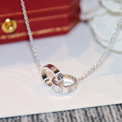 [Elite]LOVE DOUBLE RING NECKLACE