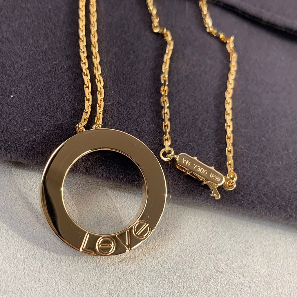 [Elite]LOVE NECKLACE 16MM 3 DIAMONDS