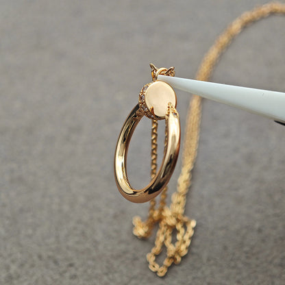 [Elite]JUSTE NECKLACE HALF DIAMOND