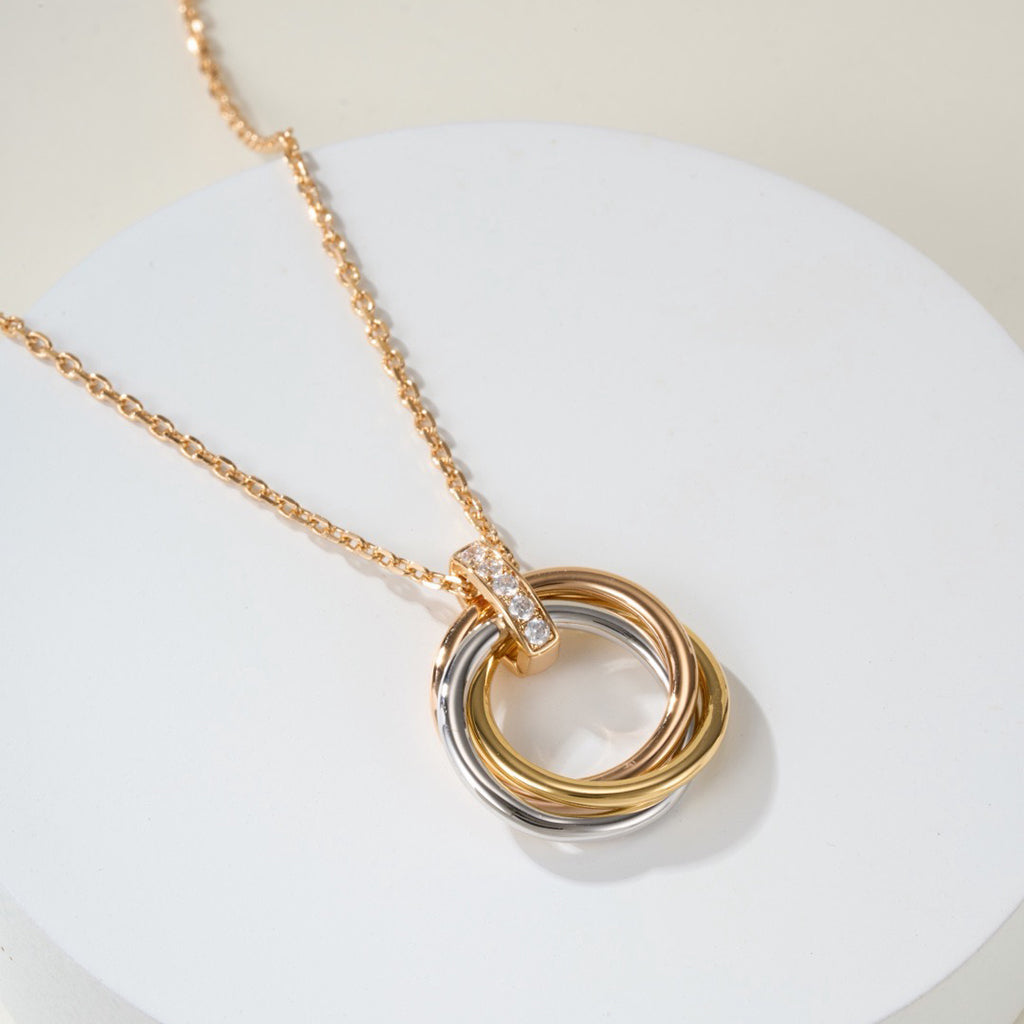 [Elite]TRINITY MEDIUM  DIAMONDS NECKLACE
