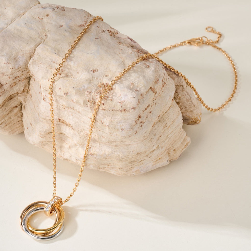 [Elite]TRINITY MEDIUM  DIAMONDS NECKLACE