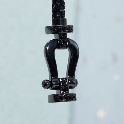 [Elite]FORCE LARGE SERIES HORSESHOE BLACK SAMURAI BRACELET