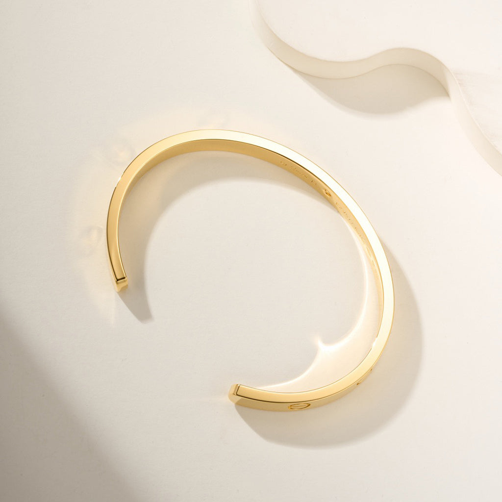 [Elite]LOVE BRACELET 6.1MM 1 DIAMOND OPEN CUFF
