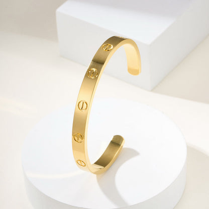 [Elite]LOVE BRACELET 6.1MM OPEN CUFF