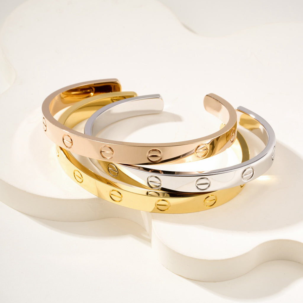 [Elite]LOVE BRACELET 6.1MM OPEN CUFF