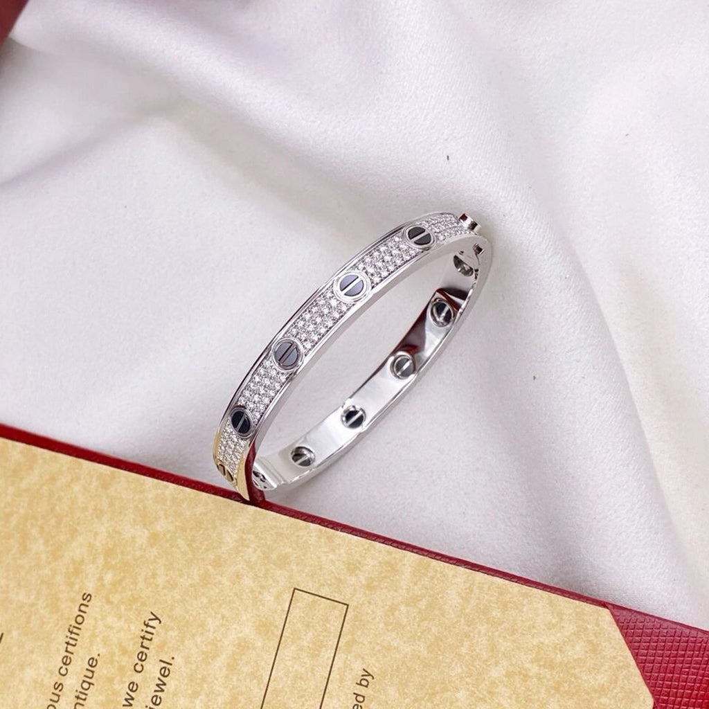 [Elite]LOVE BRACELET 6.1MM DIAMOND-PAVED CERAMIC