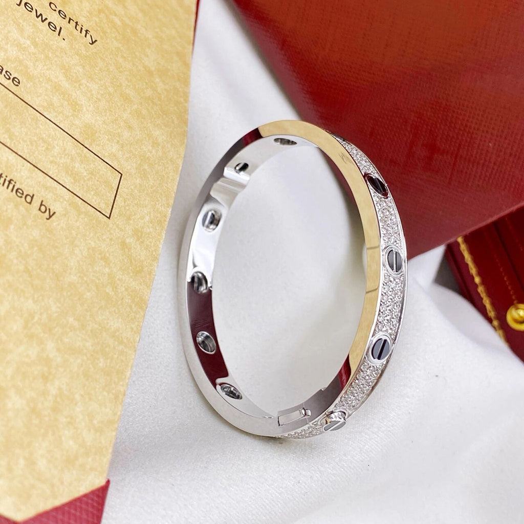 [Elite]LOVE BRACELET 6.1MM DIAMOND-PAVED CERAMIC