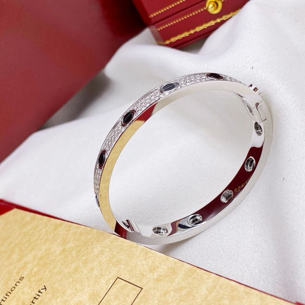 [Elite]LOVE BRACELET 6.1MM DIAMOND-PAVED CERAMIC