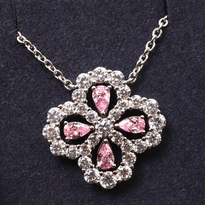 [Elite]LOOP NECKLACE FULL MOTIF DIAMOND 16MM MULTIPLE COLORS
