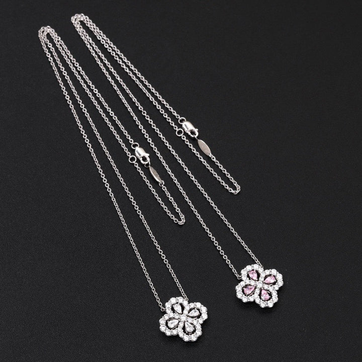 [Elite]LOOP NECKLACE FULL MOTIF DIAMOND 16MM MULTIPLE COLORS